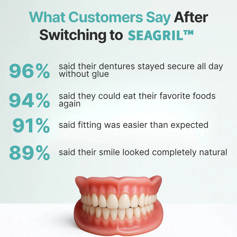 𦷠Ends Today: 70% OFF! SEAGRIL⢠Custom-Fit Full Functional DenturesMake you more confident-Made in the USA & FDA-Certified