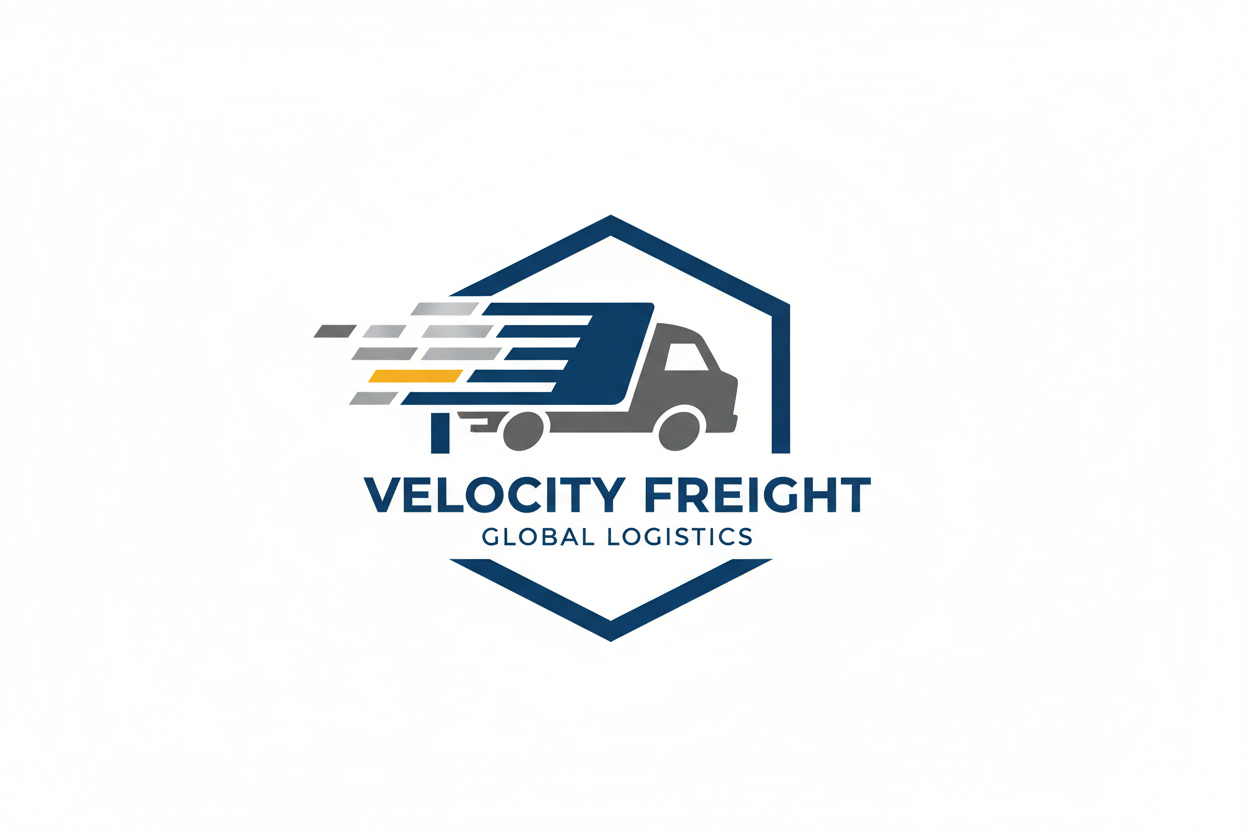 Logistics transport vehicle logo